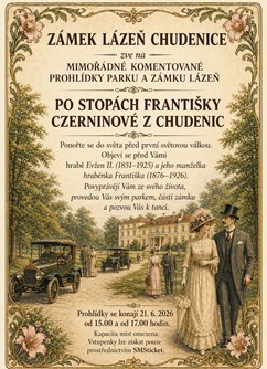 Mimořádné komentované prohlídky parku a zámku Lázeň 