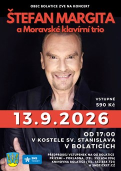 Koncert Štefana Margity s Moravským klavírním triem