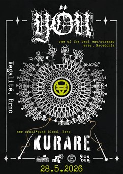 YÖU (emo/screamo, MCD) + KURARE (crust-punk, CZ)