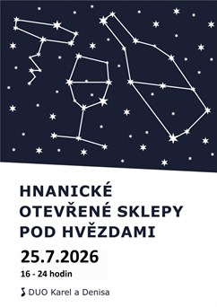Hnanické otevřené sklepy pod hvězdami 2026