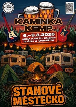 Stanové městečko pro Slavnosti piva KAMÍNKA KEMP Roštín 2026