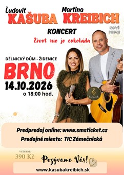 Koncert Ľudovít Kašuba a Martina Kreibich v Brně - Židenice