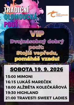 Tradiční olomoucká pouť - VIP vstupenka 19. 9. 2026