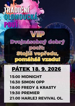 Tradiční olomoucká pouť - VIP vstupenka 18. 9. 2026