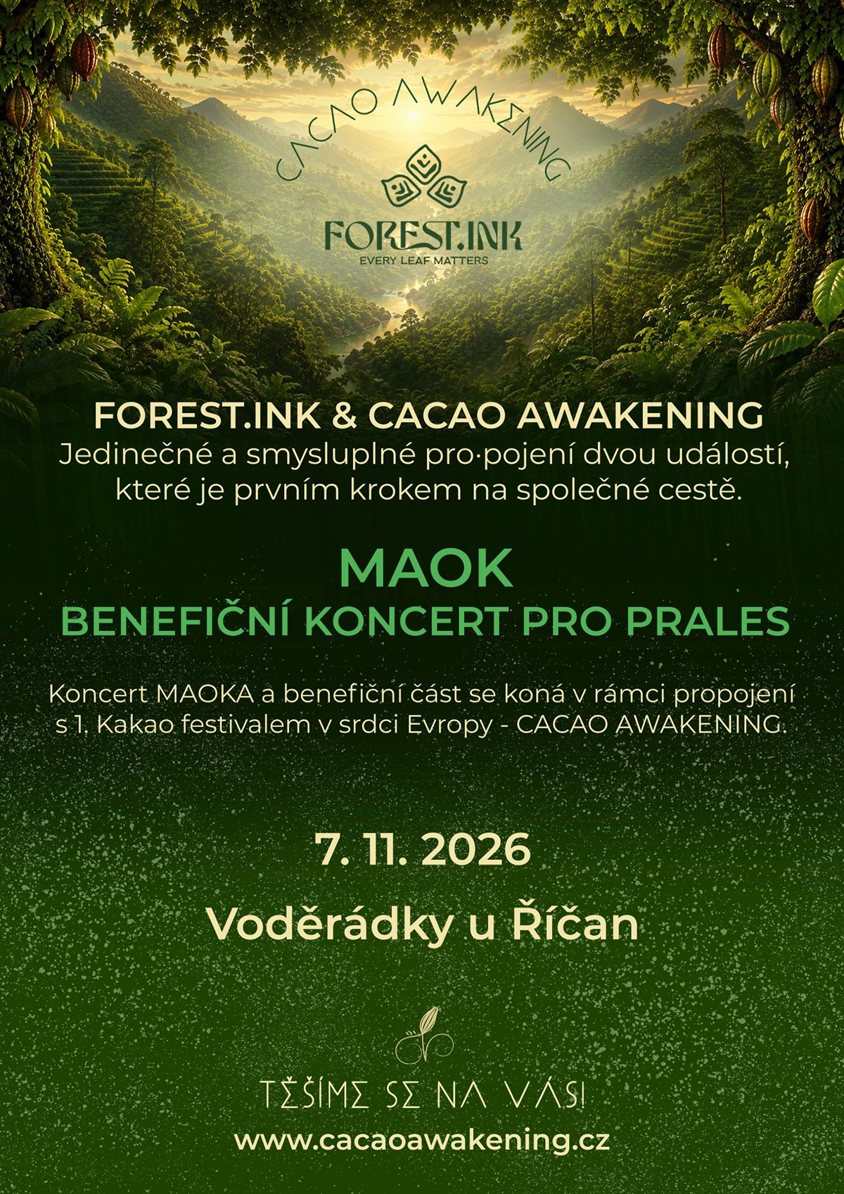 CACAO AWAKENING - MAOK Benefiční koncert pro prales