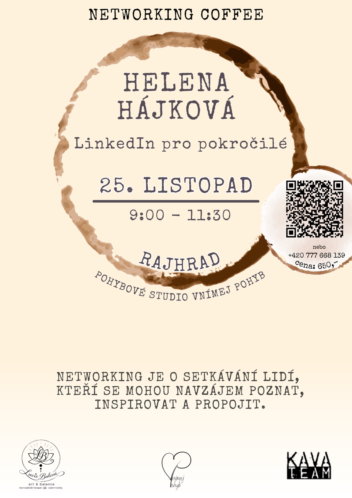 Networking Coffee s Helenou Hájkovou