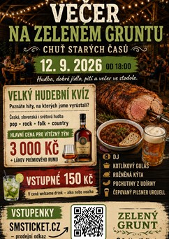 Večer na Zeleném gruntu - HUDEBNÍ KVÍZ