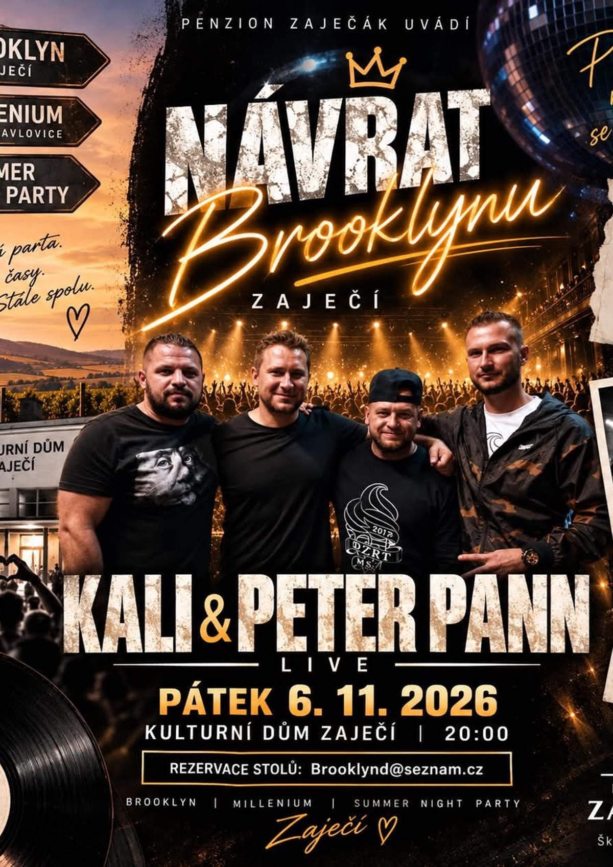 Návrat BROOKLYNU | KALI & PETER PANN LIVE | Zaječí