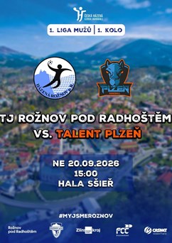 Házená: TJ Rožnov pod Radhoštěm vs Talent Plzeň 