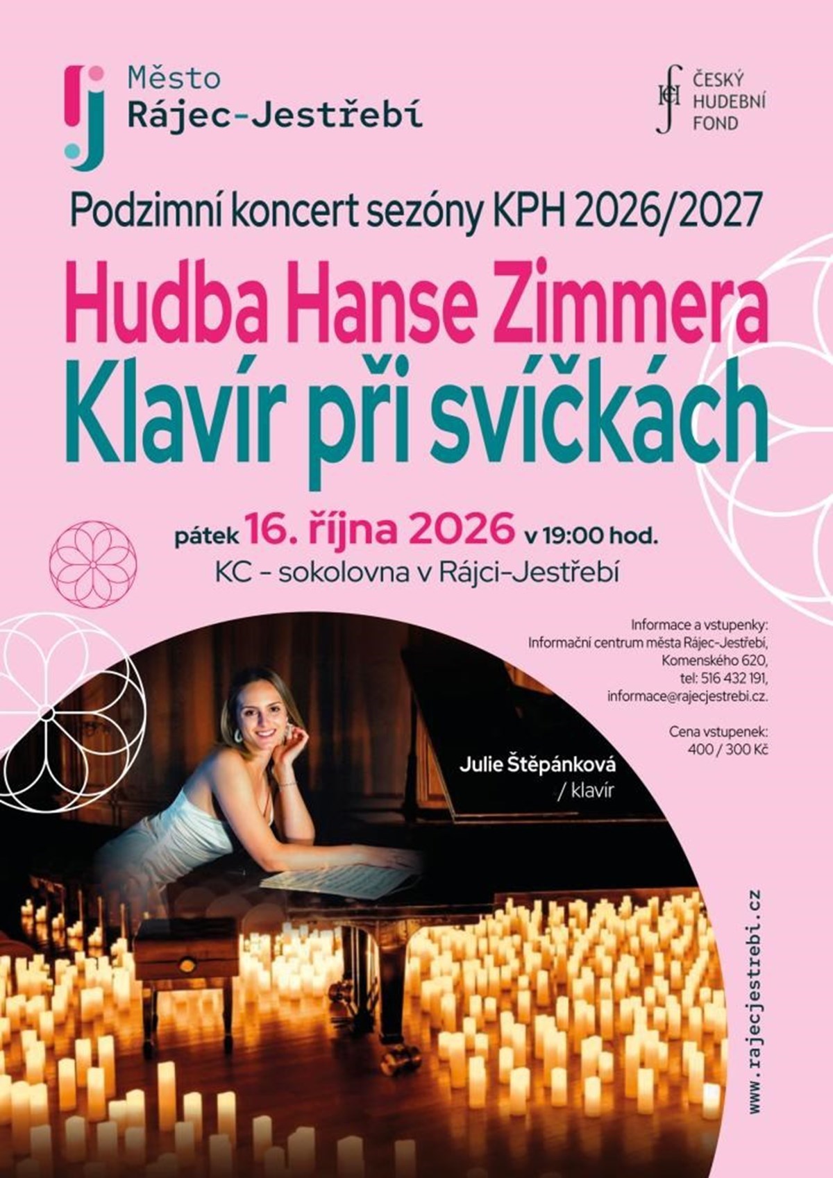 Hudba Hanse Zimmera klavír při svíčkách