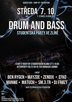 Drum and Bass studentská párty ve Zlíně