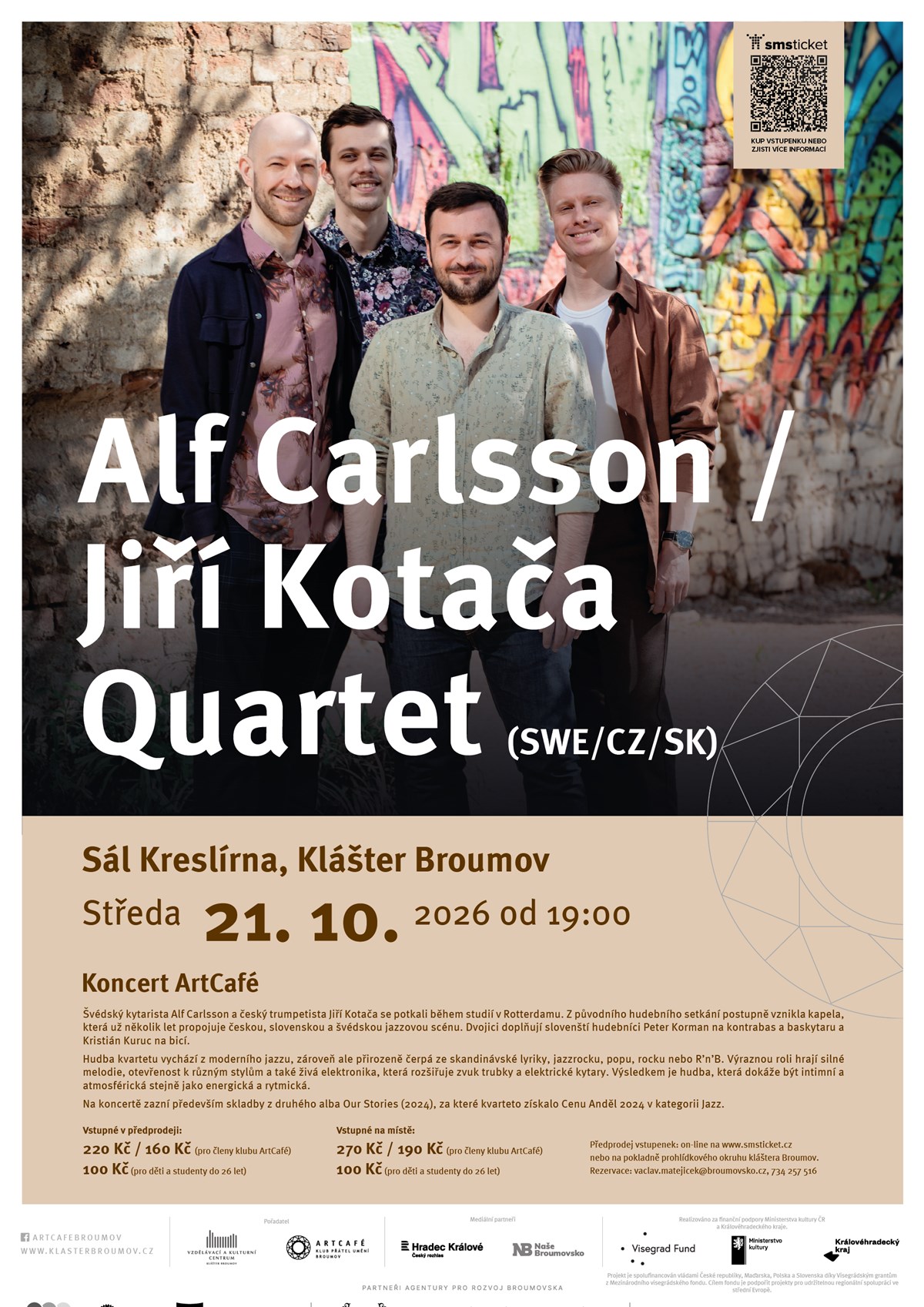 ArtCafé: Alf Carlsson / Jiří Kotača quartet (SWE/CZ/SK)