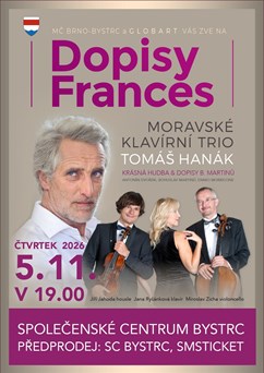 Tomáš Hanák a Moravské klavírní trio – Dopisy Frances