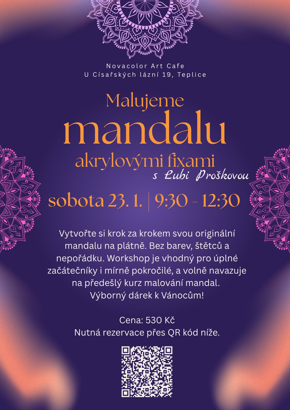 Malujeme mandalu akrylovými fixami