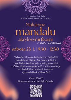 Malujeme mandalu akrylovými fixami