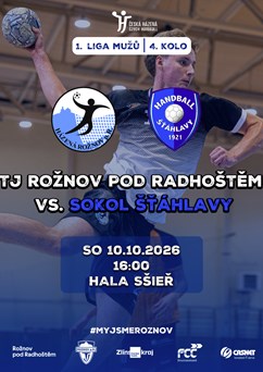 Házená: TJ Rožnov p. Radhoštěm - Sokol Šťáhlavy 
