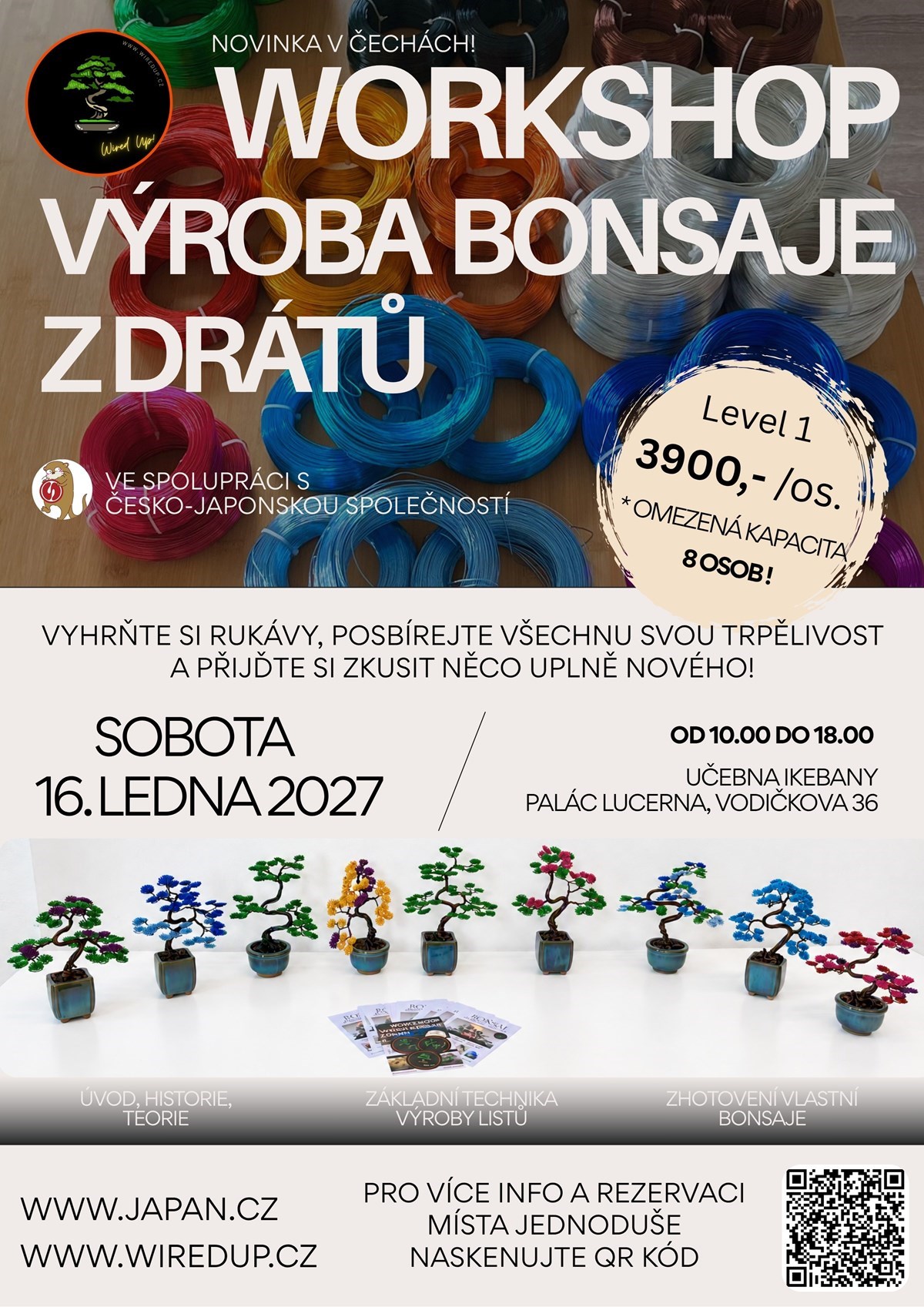 Wired Up – výroba bonsaje z drátů