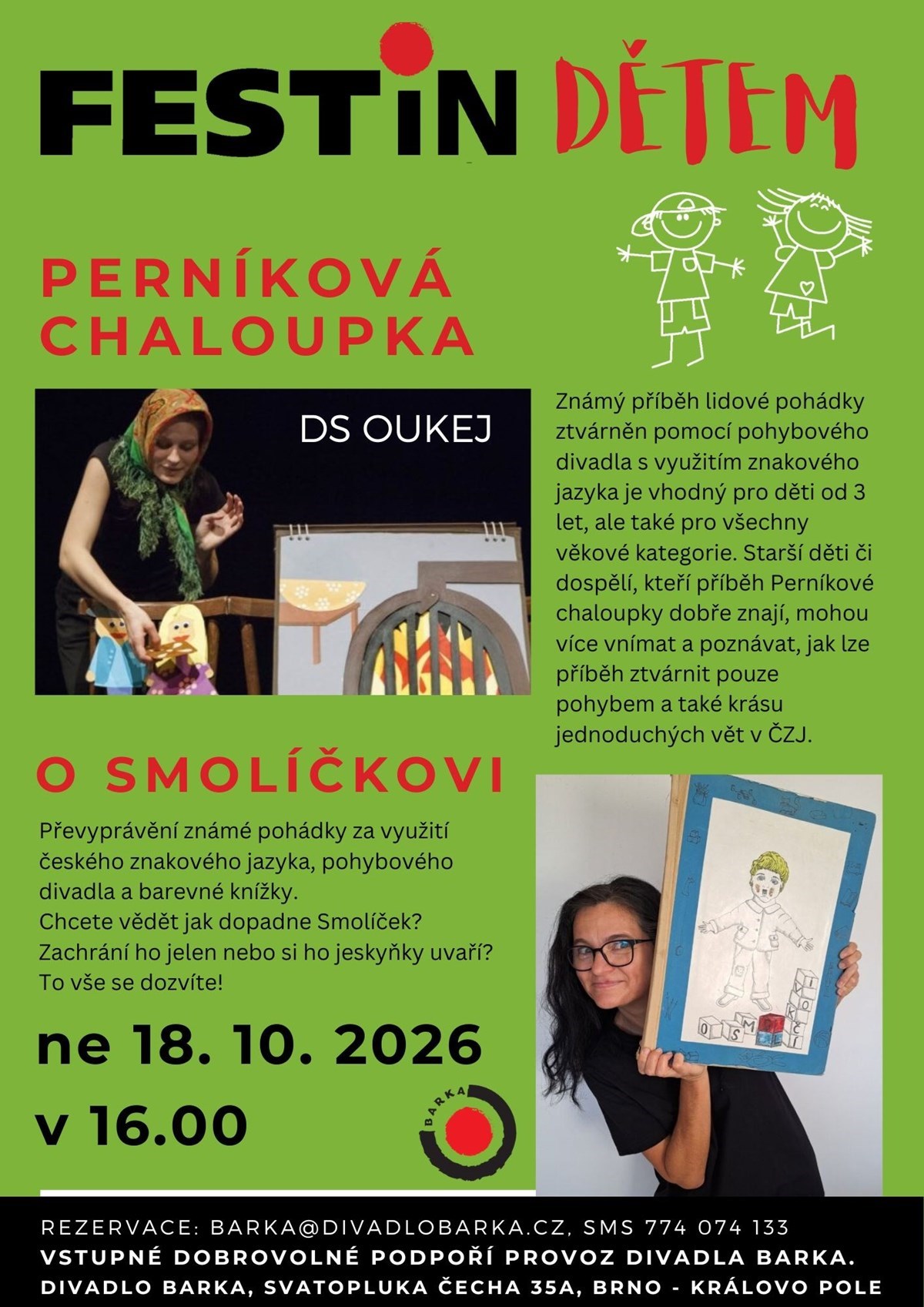 FEST IN 2026: Perníková chaloupka + O Smolíčkovi