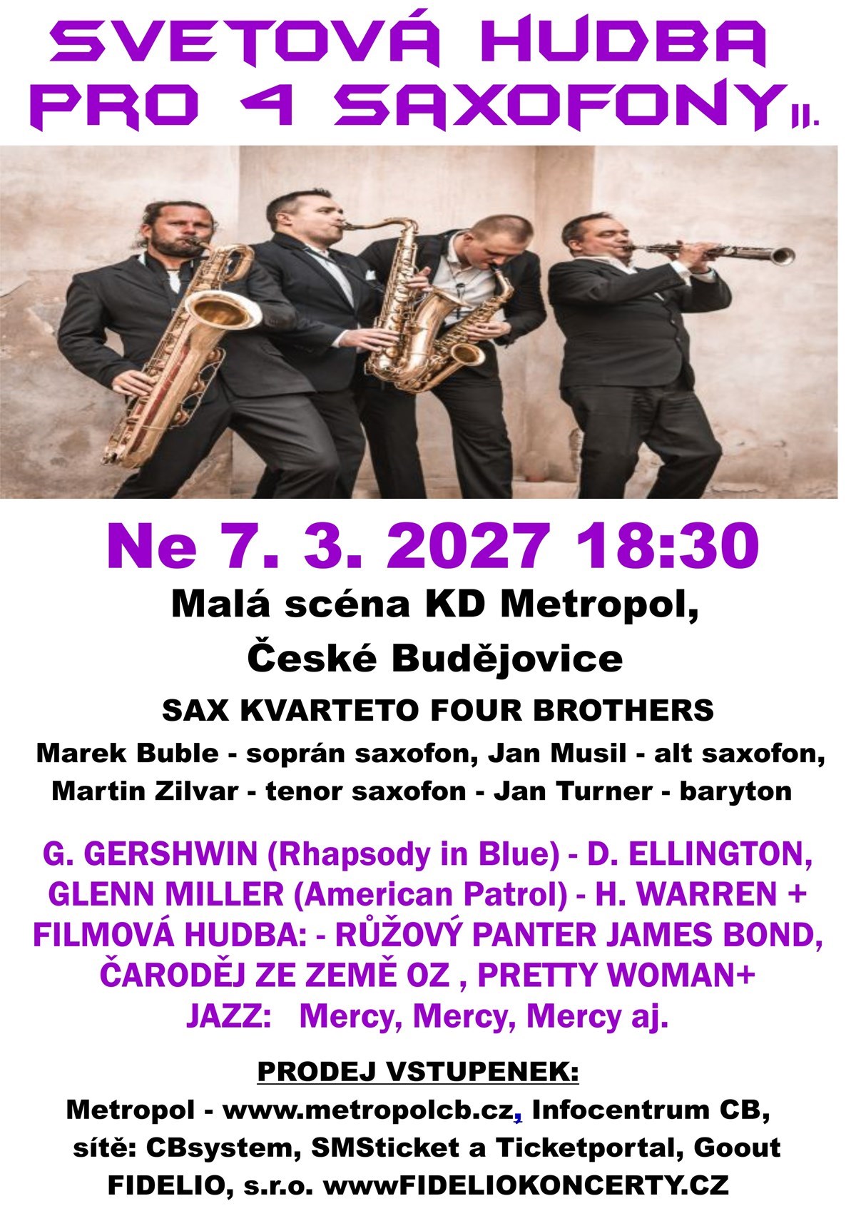 Světová hudba pro 4 saxofony II.