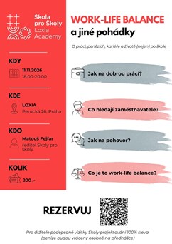 Škola projektování - 1off - Work-life balance a jiné pohádky