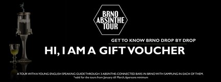 AbsintheTourBrno - GiftVouchers - 2, 4, 6 persons