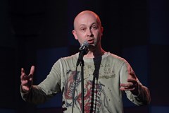 Na stojáka: Marek Daniel, Karel Hynek, Adéla Elbel