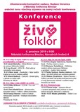 Konference Živý folklor s jarmarkem a módní přehlídkou