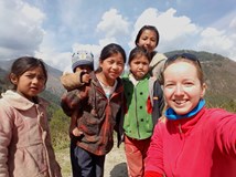 Sama na treku do základního táboru Everestu / V. Marčíková