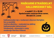 Maškarní strašidelný halloweenský bál 