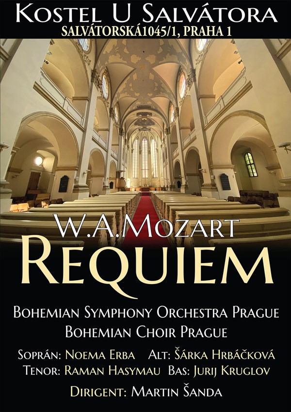 W.A.Mozart Requiem d moll Kostel sv. Salvátora Praha vstupenky