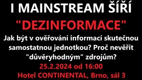 Seminář: Dezinformace MAINSTREAMOVÉHO prostoru