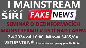 Seminář o dezinaformacích v mainstreamu v Ústí nad Labem