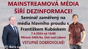 Seminář o dezinaformacích v mainstreamu v Ústí nad Labem