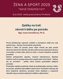 Žena a sport 2025 - "Nové perspektivy"
