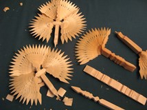 Výroba štípané holubičky