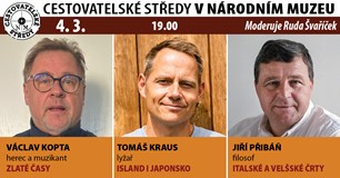 Cestovatelské středy v NM: Kopta, Kraus, Přibáň