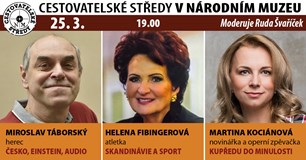 Cestovatelské středy v NM: Táborský, Fibingerová, Kociánová