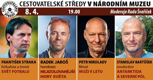 Cestovatelské středy v NM: Jaroš, Straka, Nikolajev, Bartůšek