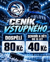 HOKEJOVÉ UTKÁNÍ  MHK SLOVAN ORLOVÁ -HC FRÝDEK MÍSTEK B