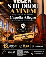 Večer s hudbou a vínem - Smyčcové kvarteto Cappella Allegra