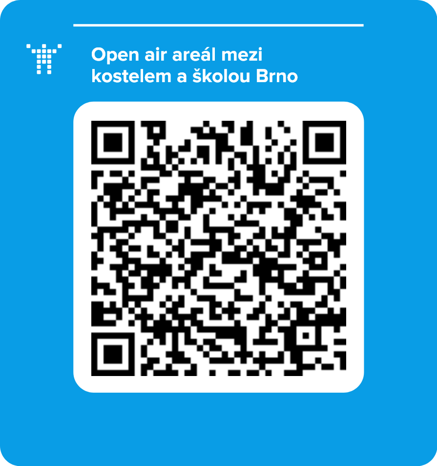 Open air areál mezi kostelem a školou Brno