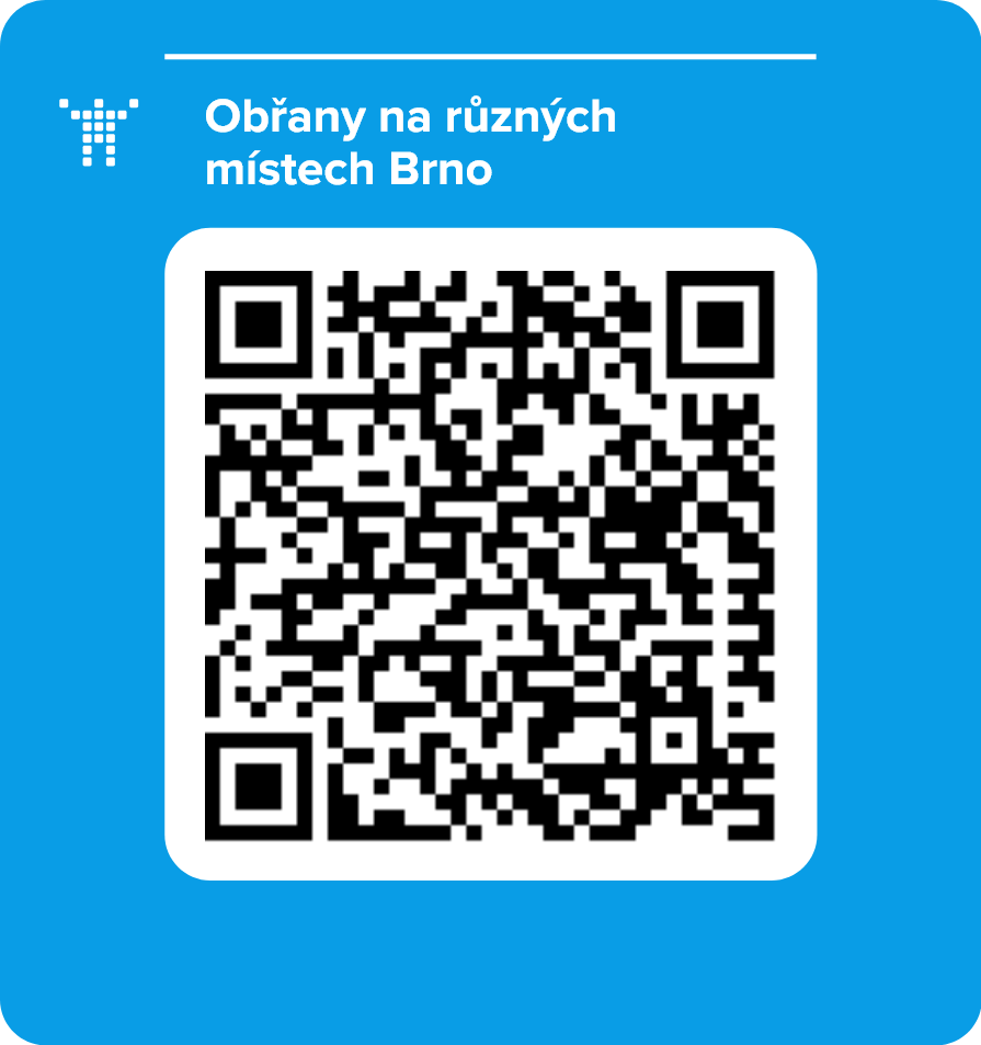 Obřany na různých místech Brno