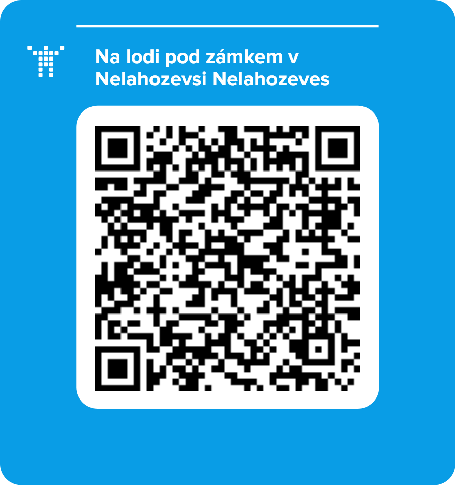 Na lodi pod zámkem v Nelahozevsi Nelahozeves