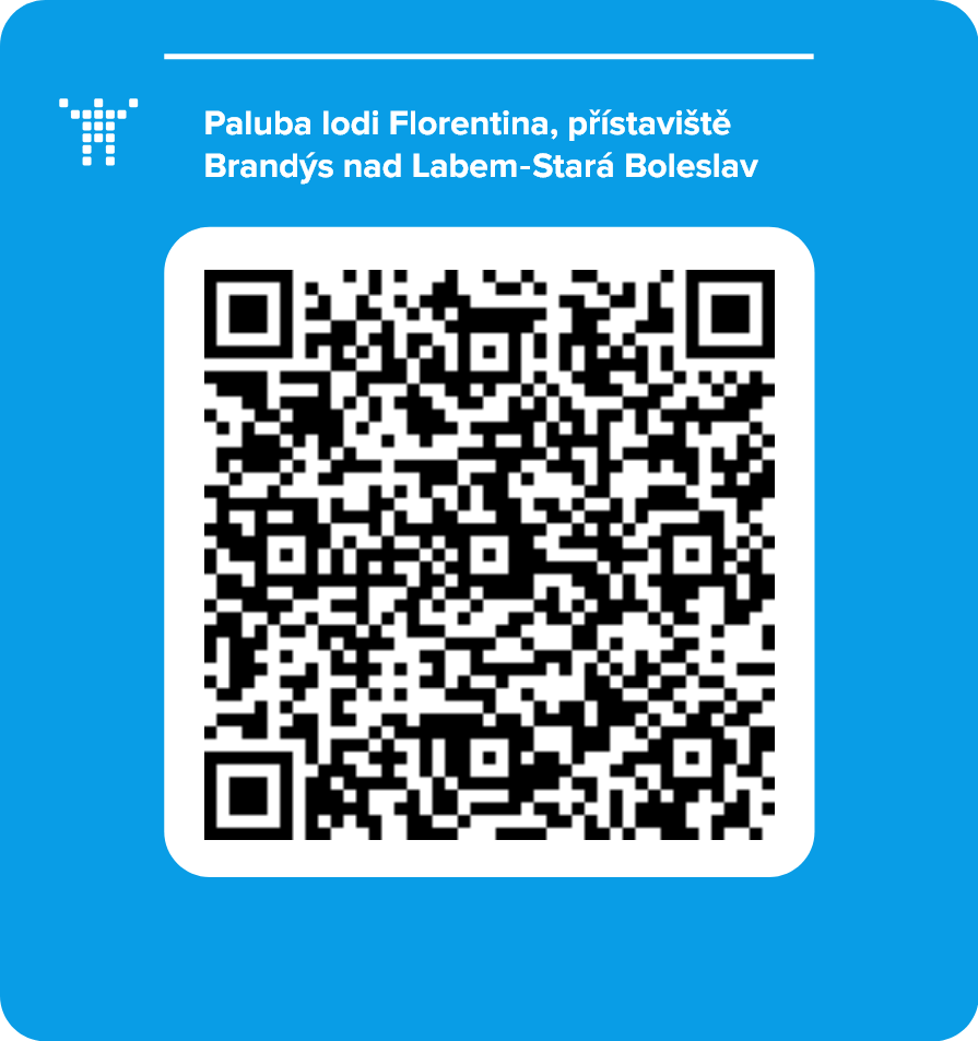 Paluba lodi Florentina, přístaviště Brandýs nad Labem‑Stará Boleslav