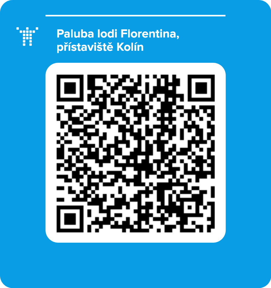 Paluba lodi Florentina, přístaviště Kolín