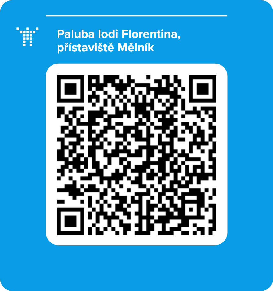 Paluba lodi Florentina, přístaviště Mělník