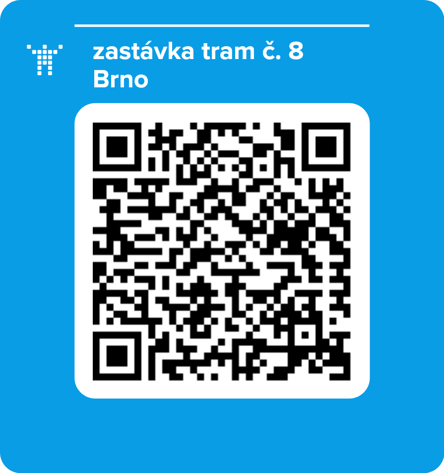 zastávka tram č. 8 Brno