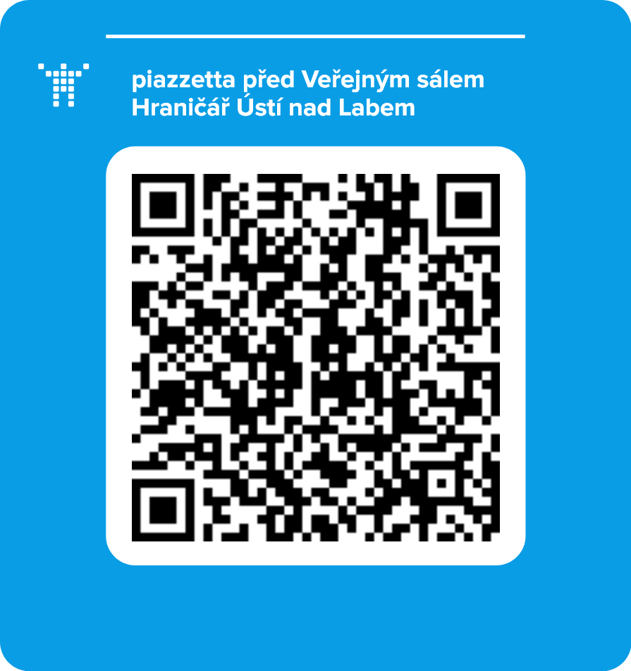 piazzetta před Veřejným sálem Hraničář Ústí nad Labem