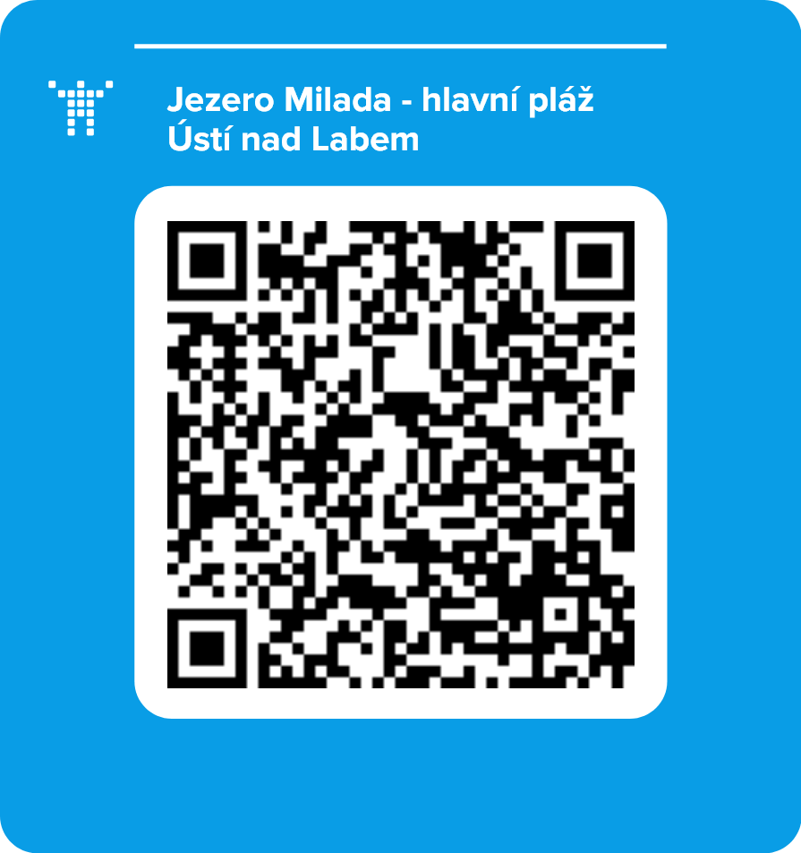 Jezero Milada - hlavní pláž Ústí nad Labem