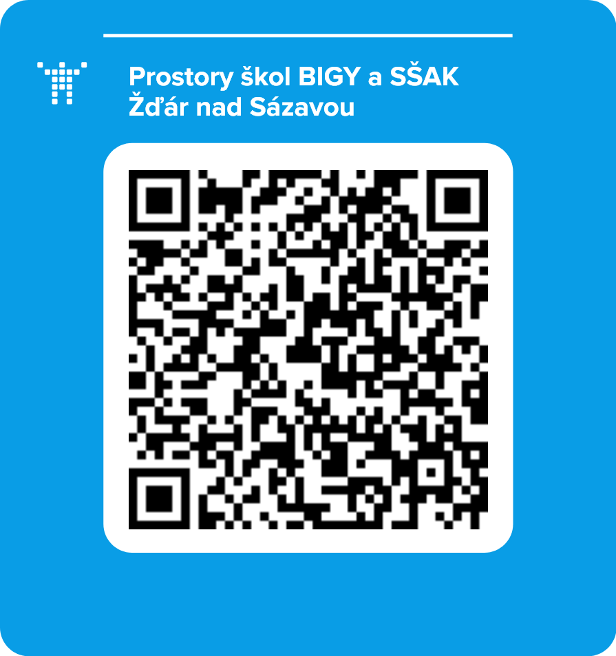 Prostory škol BIGY a SŠAK Žďár nad Sázavou